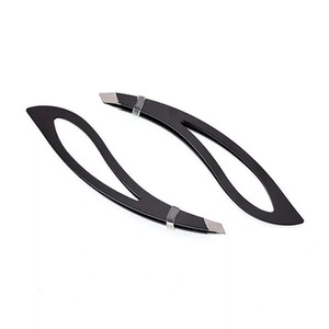 Pinzas Profesionales para Cejas de Acero Inoxidable con Punta Inclinada de Color Negro, Herramienta de Depilación para Salón y Hogar - Product Image 2