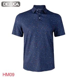 เสื้อกอล์ฟผู้ชายคุณภาพสูง แห้งเร็ว ลายทาง ผ้ายืด/โพลีเอสเตอร์ ถักแบบเจอร์ซีย์ สีสั่งทำได้ พิมพ์ลายแบบซับลิเมชั่นเต็มตัว - Product Image 4