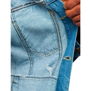 Veste en jean de style vintage, design personnalisé pour hommes, coupe-vent avant, écologique, légère, veste en jean de haute qualité, vente en gros - Product Image 6