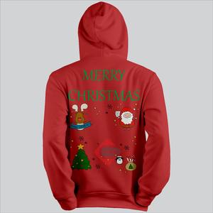 Latest New Design Printed Sublimation Men <b>Hoodies</b> 3D Oversize Fleece <b>Christmas</b> Logo Hooded Pullover Winter Drop Shoulder Solid - Product Image 3