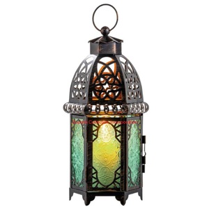 Lanterne suspendue et de table en métal de Style marocain classique avec panneaux de verre pour décor de jardin intérieur extérieur bon prix - Product Image 4