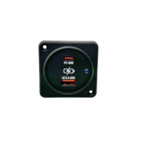 Yeni ürün yüzey montaj kare USB 3.0 & USB-C güç soket DC 12V 24V hızlı araba şarjı mobil Tablet araba için
