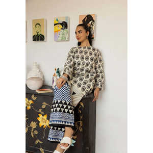 Conjunto de Dos Piezas para Mujer, Estampado Multicolor, Cuello Asimétrico, Largo hasta la Rodilla, para Salir de Noche, Disponible en Tallas XS, S, XL, XXL - Product Image 4