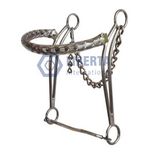 Combinación de acero inoxidable Hackamore, alambre trenzado de hierro, Boca de filete, broca de caballo, equipo de equitación suave, veterinario - Product Image 4
