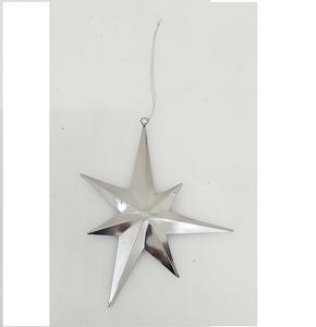 Ensemble d'étoiles de Noël suspendues modernes personnalisées élégantes et mobiles en métal avec finition polie en acier inoxydable - Product Image 4