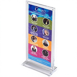 DPP Rachel Desktop Acrylic Menu Holder A7 Vertical Display Stand Glossy Finish Modern Style Pre Assembled - Product Image 6