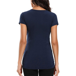 Chemisier de <span class=keywords><strong>grossesse</strong></span> à manches courtes pour femme, tunique de <span class=keywords><strong>grossesse</strong></span> décontractée - Product Image 4