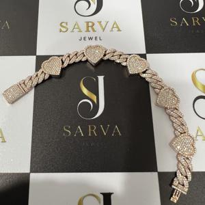 Custom Rose Gold Plated Fine <b>Bracelets</b> & <b>Bangles</b> Hot Selling Jewelry S925 <b>Silver</b> VVS Diamond Hip Hop Link <b>Bracelets</b> for Unisex - Product Image 5