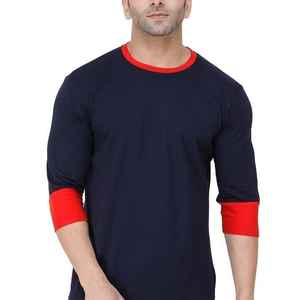 Personalizado 260gsm Heavy 100% algodón de gran tamaño de manga larga Camisetas de los hombres de ajuste cómodo en blanco liso camiseta para hombres - Product Image 1