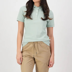 Custom 2025 Wholesale <b>Women</b> <b>Polo</b> <b>Shirt</b> 100% Cotton <b>Polo</b> <b>Shirts</b> for <b>Women</b> Collar Strip Casual Slim Fit - Product Image 4