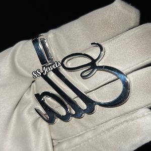 Handmade Custom 925 <b>Silver</b> Moissanite Diamond Pendant <b>Real</b> VVS Diamond <b>Necklace</b> for Women Unique Gift - Product Image 2