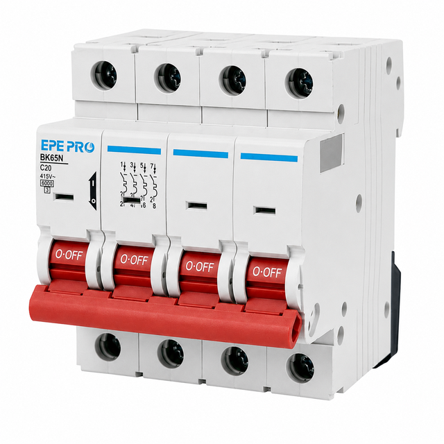 EPEPRO 4P63A Miniature Circuit Breaker, Thermal Magnetic AC Disconnect Switch with Overload and Short Circuit Protection