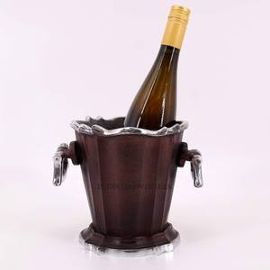 Vente en gros argent brillant poli Simple Standard Designer Prime qualité métal seau à vin boissons baignoires Bar fournitures - Product Image 2