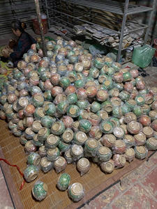 Pot en bambou, bambou tressé, thé avec couvercle, incrustation de nacre de coquille d'œuf pour la décoration, le rangement, les bonbons, les aliments secs, la décoration de la maison, Luna Nouvel An - Product Image 6