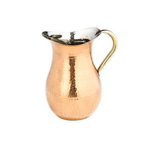 hammered copper stylist <b>jug</b> for water storage Ayurveda inspired handcrafted pure durable essential for kitchen dining - Product Image 1