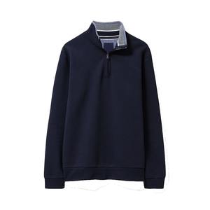 Sudadera con media cremallera azul marino para hombre personalizada Cremallera de cuarto liso de la mejor calidad con logotipo Tallas de invierno diseñadas - Product Image 5