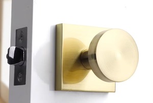 Luxury Round Gold Door Knob for Interior and Exterior Doors Stylish Handle for Home Office Bedroom Durable Modern Door <b>Hardware</b> - Product Image 3