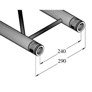 โครงอะลูมิเนียม ALUTRUSS BILOCK E-GL22 290 แบบ 2 จุดเชื่อมต่อ - Product Image 2