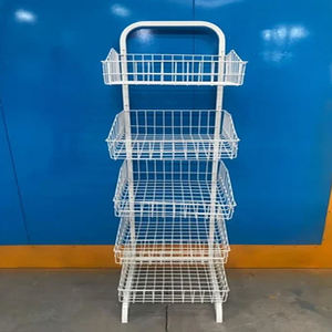 ชั้นแสดงสินค้าซูเปอร์มาร์เก็ตโลหะพร้อมการติดตั้งบนเคาน์เตอร์สำหรับผลิตภัณฑ์อาหารและเครื่องดื่ม - Product Image 1