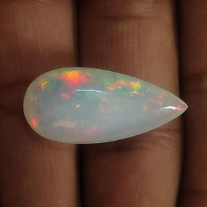 ธรรมชาติเอธิโอเปียโอปอล28X13มิลลิเมตรลูกแพร์ Cabochon 13.2 Cts ของแท้โอปอล Cab สำหรับเครื่องประดับที่เต็มไปด้วยไฟลูกแพร์สีขาวโอปอลอัญมณี Cab - Product Image 6