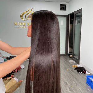 วิกผม100% แท้เวียดนามสำหรับปีใหม่ผมมนุษย์ปิดด้านหน้าวิกผมตรงโปร่งใส - Product Image 1
