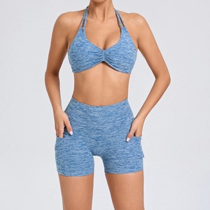 Customize Design Slim Fit Women Tracksuit <b>Top</b> Trending Gym Workout Yoga Set Stylish Cotton Breathable 2 Piece Set - Product Image 4