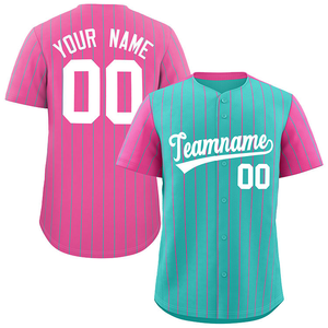 Camiseta de béisbol personalizada, uniforme de equipo con rayas azules y naranjas, número de nombre personalizado - Product Image 4