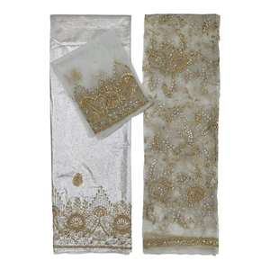 African Floral Hand Beaded Stone African <b>Dresses</b> <b>Styles</b> 100% Polyester Fabric Customized Color <b>Wedding</b> <b>Dress</b> for Women - Product Image 5