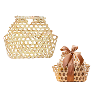 PANIER CADEAU EN BAMBOU multi-usages respectueux de l'environnement Durable, léger et spacieux pour les occasions spéciales Artisanat du Vietnam - Product Image 1