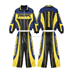 Trajes Deportivos de Nailon Ligeros Personalizados al por Mayor, Trajes Deportivos de 2 Piezas con Bloques de Color para Hombre, Chaqueta Deportiva con Logotipo Personalizado - Product Image 2