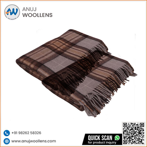 Manta de lana tartán Mackeller de material suave más vendida del fabricante indio - Product Image 6