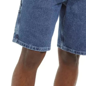 Shorts Vaqueros Casuales de Estilo Urbano para Hombre, Rectos, con Lavado Suave, 100% Algodón, para una Comodidad Relajada y Uso Diario Duradero - Product Image 6