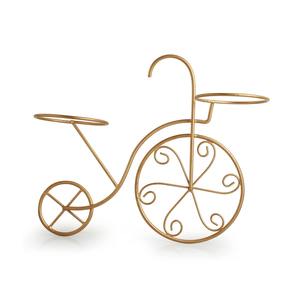 Cycle Design Gold Metal <b>Wall</b> Hanging Planter For Modern Home <b>Decor</b> And Stylish Vertical Indoor Plant Display From India - Product Image 6