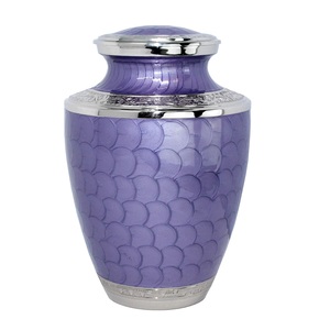 Urnes de crémation blanches au Design argenté classique, fournitures de funérailles en métal de haute qualité pour les cendres humaines à faible coût - Product Image 3