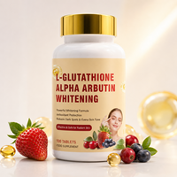 Pilules de soin de la peau blanchissantes et antioxydantes à base de L-Glutathion, Alpha Arbutine et Vitamine C pour l'amélioration de la beauté et l'éclaircissement de la peau chez l'adulte