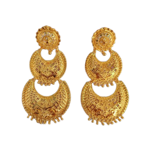 Acheter Boucles d'oreilles serties de boucles d'oreilles plaqué or 22CT Dernières conçu Jhumka Style Boucles d'oreilles bijoux pour les femmes portent par les exportateurs indiens - Product Image 2