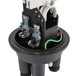 GJS 440×Ø205mm FOSC Caja de Fibra Tipo Domo FTTH FTTX IP68 Sellado Mecánico 2 Entradas 4 Salidas Bandeja de Empalme ABS 24 48 96 144 Hilos - Product Image 2