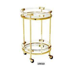 Chariot de service rectangulaire en métal moderne à 2 niveaux Meubles décoratifs de haute qualité pour la cuisine - Product Image 5