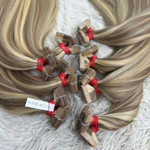 World Hair Factory Precio Natural Remy Extensiones de cabello humano vietnamita Extremos dobles dibujados Perm-Ready Multi-Color Light Wave Curl - Product Image 4