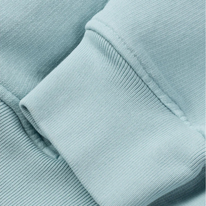 Trendy Unisex 600GSM Ice Blue Hoodie PULLOVER OEM Logo Custom Luxe Streetwear Heavyweight Oversized <b>Thick</b> <b>Fleece</b> Washed Quickdry - Product Image 5