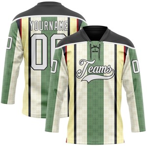 Jersey de Hockey sobre Hielo con Cordones, Personalizable con Nombre de Equipo y Nombres de Jugadores, 100% Poliéster, Secado Rápido, Antibacterial, Impresión Digital - Product Image 3