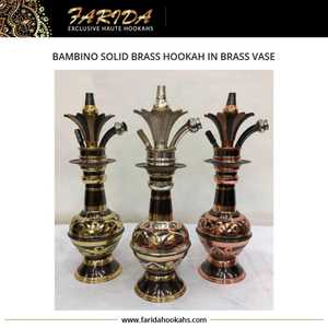 Lotas Luxury Mini Hookah Jarrón de latón con técnica de laca Diseño faraónico para compra a granel - Product Image 3