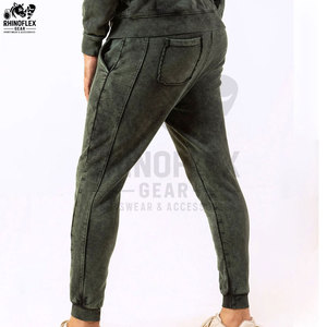Ensembles de survêtements d'hiver à capuche unis et délavés à l'acide pour hommes – Qualité supérieure, personnalisables, légers, en polyester/coton respirant - Product Image 6