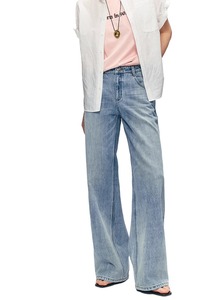 Air Blue Early Spring <b>High</b> <b>Waist</b> Loose Fit Straight Leg Casual Denim <b>Jeans</b> Breathable Washed Solid for Summer - Product Image 5