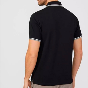 Nueva Camiseta de Moda para Hombre, Tejida, 100% Algodón, Manga Corta, Cierre de Botones, Color Sólido, Informal, Envío Directo desde BD - Product Image 3