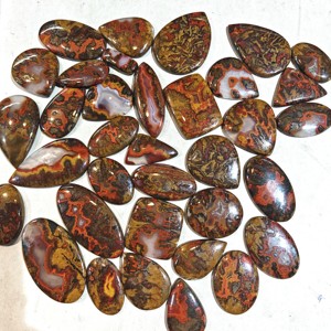प्राकृतिक मोरोक्कन सीम एगेट कबोचोन बहुत मिश्रण आकार और आकार का ढीला रत्न थोक मूल्य गहने सामग्री बनाने के लिए - Product Image 4