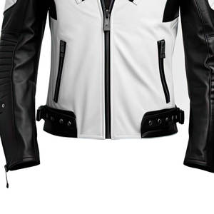 Veste de moto en cuir de vachette véritable de qualité supérieure pour hommes, coupe ajustée, confortable, nouveauté, vestes de moto en cuir - Product Image 4
