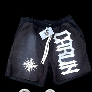 Acid Wash Sun Faded Distressed Vintage Hoodie and <b>Sweat</b> <b>Shorts</b> Custom Puff Print <b>Shorts</b> Set for <b>Men</b> Breathable Custom 2025 - Product Image 5