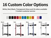 Rack de pared plegable que ahorra espacio con poleas, equipo de gimnasio para sentadillas, dominadas y crossover de cables, para entrenamiento en casa y gimnasios comerciales