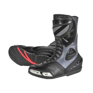 Chaussures de moto en cuir respirantes et imperméables noires, chaussures de sport, bottes montantes pour Motocross - Product Image 3